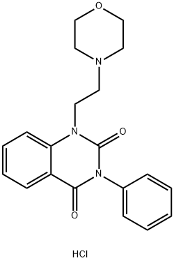 1-[2-morpholinoethyl]-3-phenylquinazoline-2,4(1H,3H)-dione monohydrochloride 구조식 이미지