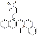 2-[(1-Ethyl-2(1H)-quinolylidene)methyl]-1-(3-sulfopropyl) quinolinium,inner salt 구조식 이미지