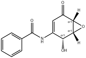 Benzamide, N-[(1R,2R,6R)-2-hydroxy-5-oxo-7-oxabicyclo[4.1.0]hept-3-en-3-yl]- Structure