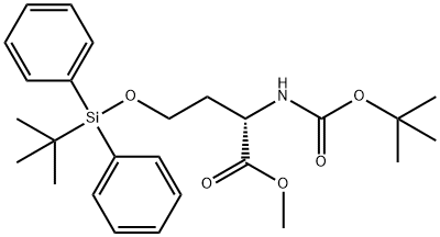 2-TERT-BUTOXYCARBONYLAMINO-4-(TERT-BUTYL-DIPHENYL-SILANYLOXY)-BUTYRIC ACID METHYL ESTER Structure