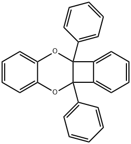4b,10a-Dihydro-4b,10a-diphenylbenzo[b]benzo[3,4]cyclobuta[1,2-e][1,4]dioxin 구조식 이미지