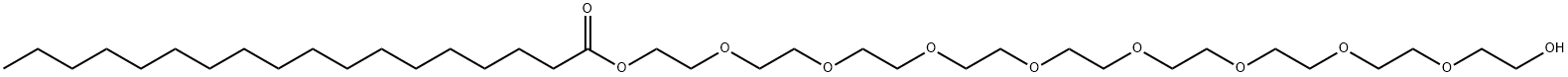 26-hydroxy-3,6,9,12,15,18,21,24-octaoxahexacos-1-yl stearate Structure