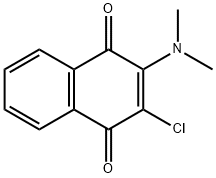2-디메틸아미노-3-클로로-1,4-나프토퀴논 구조식 이미지