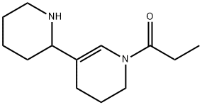 1,2,3,4-Tetrahydro-1-(1-oxopropyl)-5-(2-piperidinyl)pyridine Structure