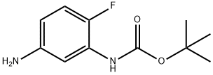 (5-아미노-2-FLUORO-PHENYL)-탄소산TERT-BUTYL에스테르 구조식 이미지