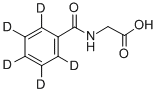 N-벤조일-D5-글리신 구조식 이미지