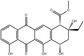 (1S,2R,4S)-2-Ethyl-1,2,3,4,6,11-hexahydro-2,4,5,7-tetrahydroxy-6,11-dioxo-1-naphthacenecarboxylic acid methyl ester Structure