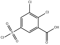 2,3-Dichloro-5-(chlorosulfonyl)benzoic acid Structure