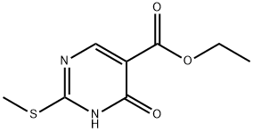1,4-DIHYDRO-2-(메틸티오)-4-OXO-5-피리미딘-카르복실산에틸에스테르 구조식 이미지