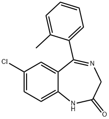 7-Chloro-1,3-dihydro-5-(2-methylphenyl)-2H-1,4-benzodiazepine-2-one Structure