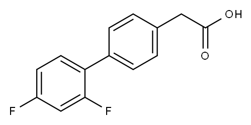 2',4'-difluorobiphenyl-4-acetic acid 구조식 이미지