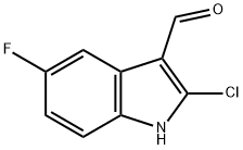 2-chloro-5-fluoro-1H-indole-3-carbaldehyde Structure