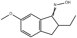 1H-Inden-1-one,2-ethyl-2,3-dihydro-6-methoxy-,oxime(9CI) 구조식 이미지