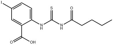 5-IODO-2-[[[(1-OXOPENTYL)AMINO]THIOXOMETHYL]AMINO]-BENZOIC ACID Structure