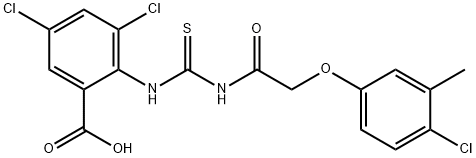 3,5-DICHLORO-2-[[[[(4-CHLORO-3-METHYLPHENOXY)ACETYL]AMINO]THIOXOMETHYL]AMINO]-BENZOIC ACID Structure