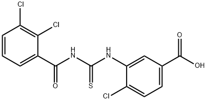 4-CHLORO-3-[[[(2,3-DICHLOROBENZOYL)AMINO]THIOXOMETHYL]AMINO]-BENZOIC ACID Structure