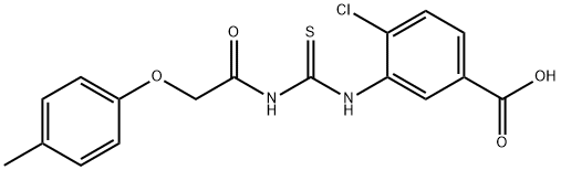4-CHLORO-3-[[[[(4-METHYLPHENOXY)ACETYL]AMINO]THIOXOMETHYL]AMINO]-BENZOIC ACID Structure