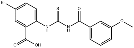 5-브로모-2-[[[(3-메톡시벤졸)아미노]티옥소메틸]아미노]-벤조산 구조식 이미지