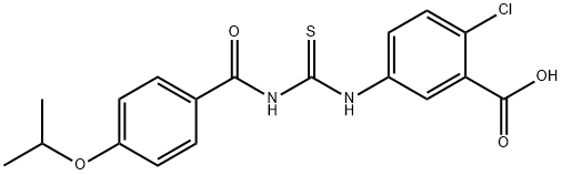 2-클로로-5-[[[[4-(1-메틸에톡시)벤조일]아미노]티옥소메틸]아미노]-벤조산 구조식 이미지
