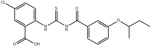 5-CHLORO-2-[[[[3-(1-METHYLPROPOXY)BENZOYL]AMINO]THIOXOMETHYL]AMINO]-BENZOIC ACID Structure
