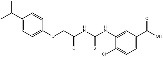 4-CHLORO-3-[[[[[4-(1-METHYLETHYL)PHENOXY]ACETYL]AMINO]THIOXOMETHYL]AMINO]-BENZOIC ACID Structure