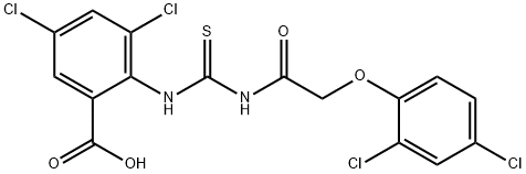 3,5-DICHLORO-2-[[[[(2,4-DICHLOROPHENOXY)ACETYL]AMINO]THIOXOMETHYL]AMINO]-BENZOIC ACID Structure