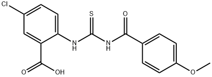 5-클로로-2-[[[(4-METHOXYBENZOYL)AMINO]THIOXOMETHYL]AMINO]-BENZOICACID 구조식 이미지