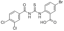 5-BROMO-2-[[[(3,4-DICHLOROBENZOYL)AMINO]THIOXOMETHYL]AMINO]-BENZOIC ACID Structure