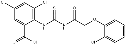 3,5-DICHLORO-2-[[[[(2-CHLOROPHENOXY)ACETYL]AMINO]THIOXOMETHYL]AMINO]-BENZOIC ACID Structure