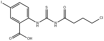 2-[[[(4-CHLORO-1-OXOBUTYL)AMINO]THIOXOMETHYL]AMINO]-5-IODO-BENZOIC ACID Structure