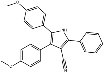 4,5-Bis(4-methoxyphenyl)-2-phenyl-1H-pyrrole-3-carbonitrile Structure