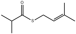 Propanethioic acid, 2-methyl-, S-(3-methyl-2-butenyl) ester Structure