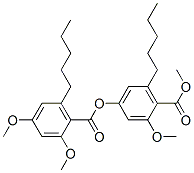 4-[(2,4-Dimethoxy-6-pentylbenzoyl)oxy]-2-methoxy-6-pentylbenzoic acid methyl ester Structure