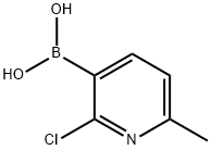 2-CHLORO-6-METHYLPYRIDINE-3-BORONIC ACID Structure