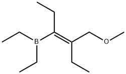 디에틸[(Z)-1-에틸-2-(메톡시메틸)-1-부테닐]보란 구조식 이미지
