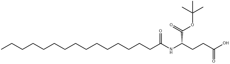 N-(1-옥소헥사데실)-L-글루타민산tert-부틸에스테르 구조식 이미지