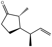 Cyclopentanone, 2-methyl-3-[(1R)-1-methyl-2-propenyl]-, (2R,3R)- (9CI) Structure