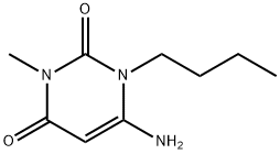 6-AMINO-1-BUTYL-3-METHYL-1H-PYRIMIDINE-2,4-DIONE 구조식 이미지