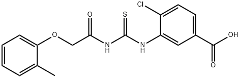 4-CHLORO-3-[[[[(2-METHYLPHENOXY)ACETYL]AMINO]THIOXOMETHYL]AMINO]-BENZOIC ACID Structure