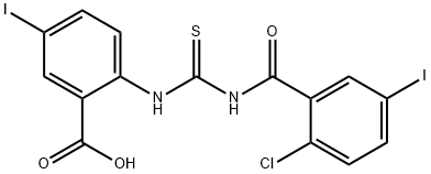 2-[[[(2-CHLORO-5-IODOBENZOYL)AMINO]THIOXOMETHYL]AMINO]-5-IODO-BENZOIC ACID Structure