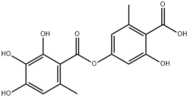 2,3,4-Trihydroxy-6-methylbenzoic acid 4-carboxy-3-hydroxy-5-methylphenyl ester Structure