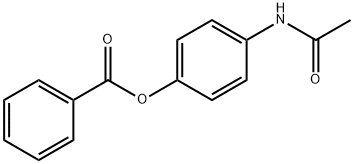Benzoic acid 4-(acetylamino)phenyl ester 구조식 이미지
