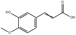 3-Hydroxy-4-methoxycinnamic acid 구조식 이미지
