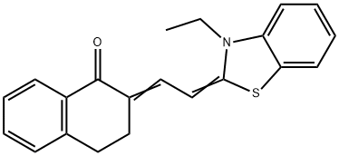 (2E)-2-[(2Z)-2-(3-ETHYL-1,3-BENZOTHIAZOL-2(3H)-YLIDENE)ETHYLIDENE]-3,4-DIHYDRONAPHTHALEN-1(2H)-ONE Structure