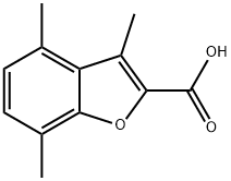 3,4,7-TRIMETHYL-1-BENZOFURAN-2-CARBOXYLIC ACID Structure