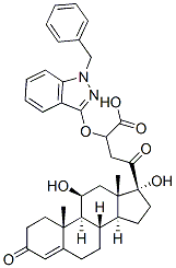 11beta,17-dihydroxypregn-4-ene-3,20-dione 21-[(1-benzyl-1H-indazol-3-yl)oxy]acetate Structure