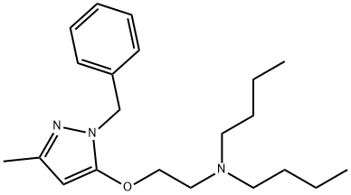 1-Benzyl-5-[2-(dibutylamino)ethoxy]-3-methyl-1H-pyrazole 구조식 이미지