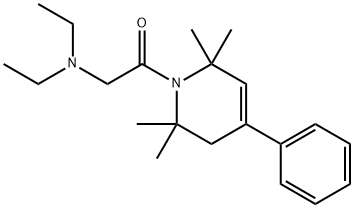 1,2,3,6-테트라히드로-1-(N,N-디에틸글리실)-4-페닐-2,2,6,6-테트라메틸피리딘 구조식 이미지