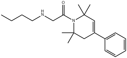 1,2,3,6-테트라히드로-1-(N-부틸글리실)-4-페닐-2,2,6,6-테트라메틸피리딘 구조식 이미지