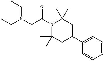 1-(N,N-Diethylglycyl)-4-phenyl-2,2,6,6-tetramethylpiperidine Structure